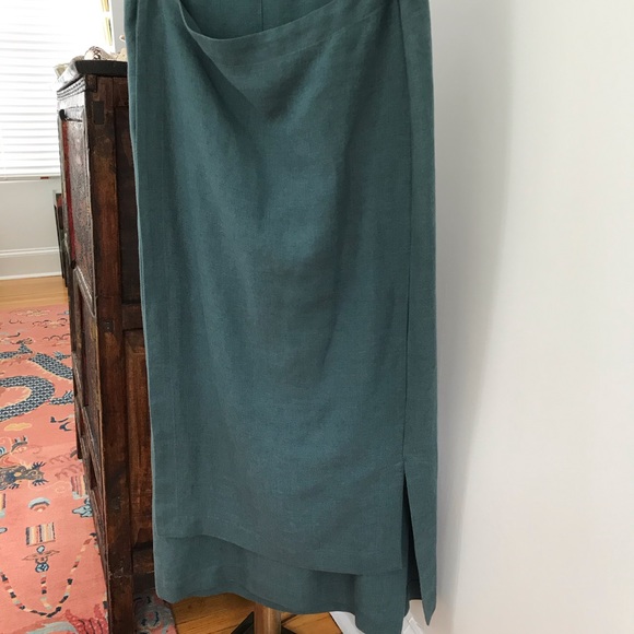 ESKANDAR linen skirt - Picture 3 of 11